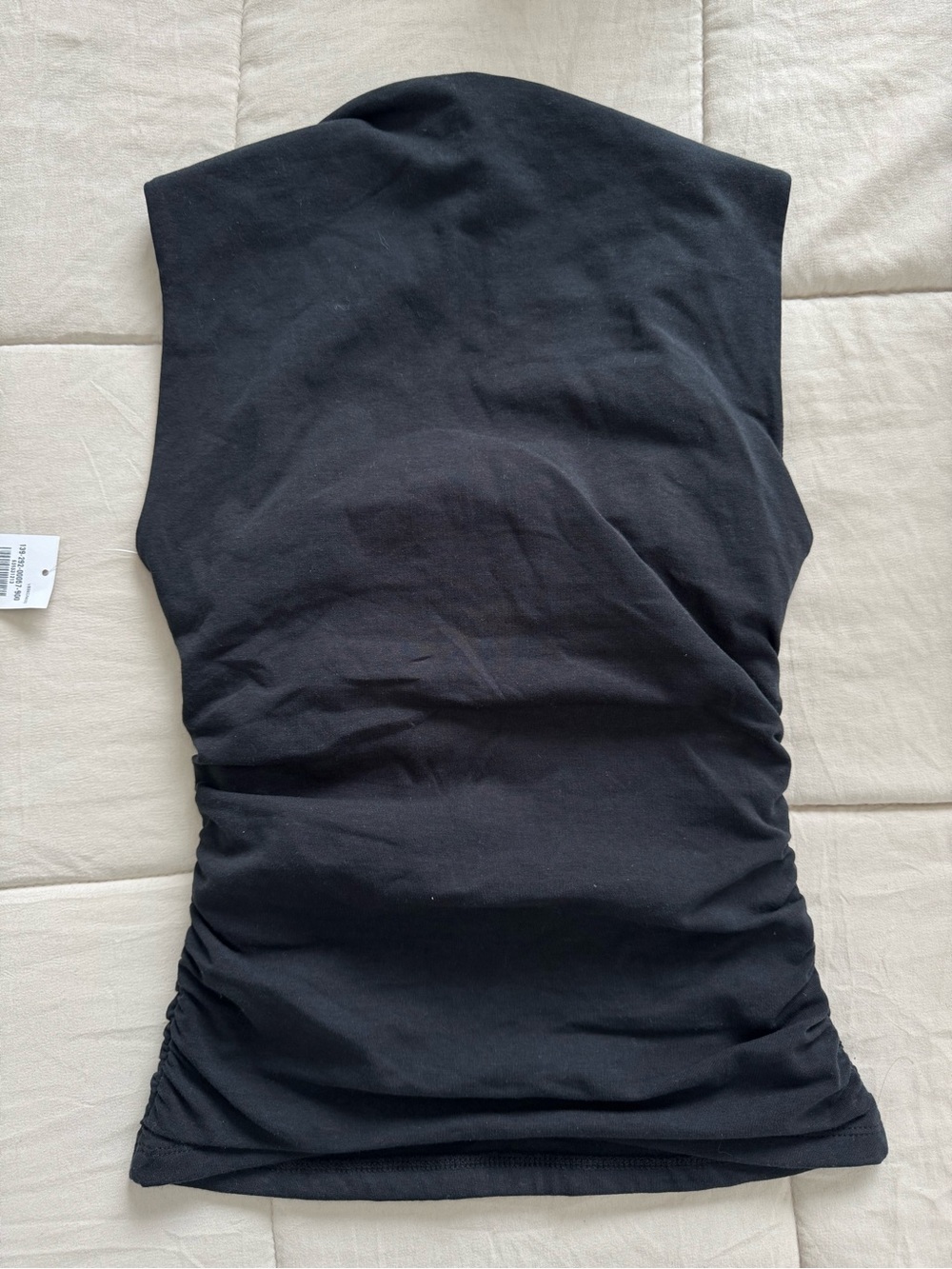 Black Ruched Top - Picture 4 of 5